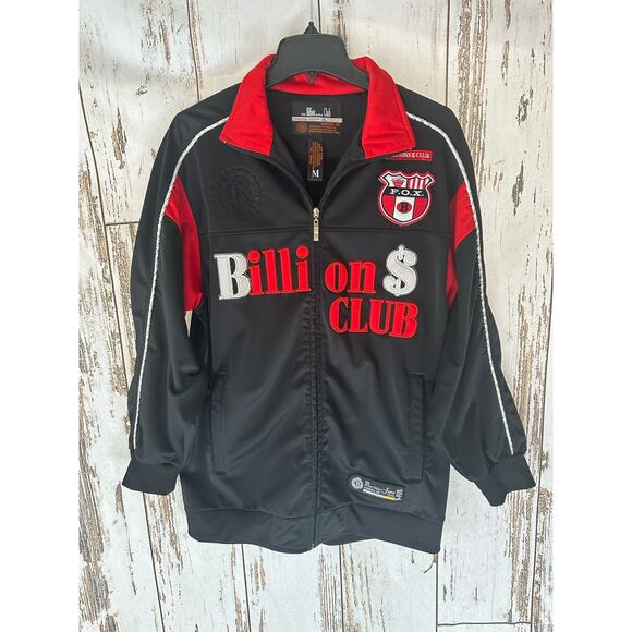 The Billion Dollar Club Other - "The Billion Dollar Jeans Club" Jacket Black/Red Zip Up Size M